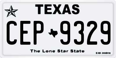 TX license plate CEP9329