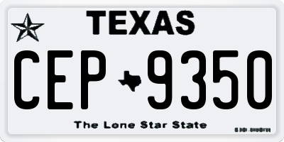 TX license plate CEP9350