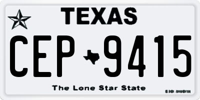 TX license plate CEP9415
