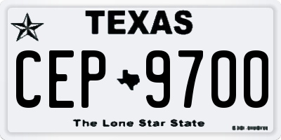 TX license plate CEP9700