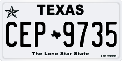 TX license plate CEP9735