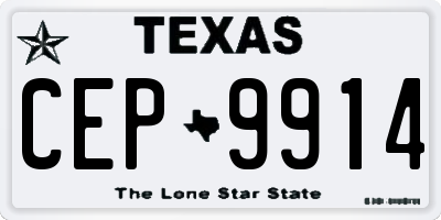 TX license plate CEP9914
