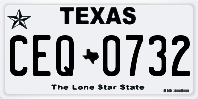 TX license plate CEQ0732