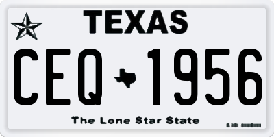 TX license plate CEQ1956