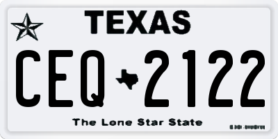TX license plate CEQ2122