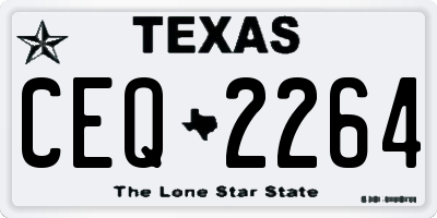 TX license plate CEQ2264
