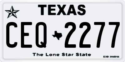 TX license plate CEQ2277