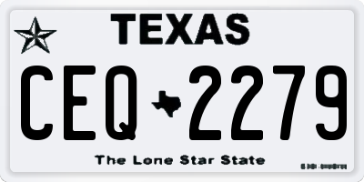 TX license plate CEQ2279