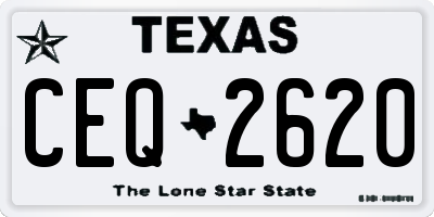 TX license plate CEQ2620
