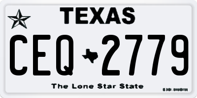 TX license plate CEQ2779