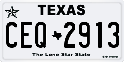 TX license plate CEQ2913