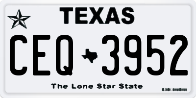 TX license plate CEQ3952