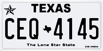 TX license plate CEQ4145
