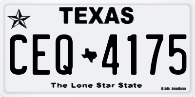 TX license plate CEQ4175