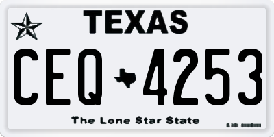 TX license plate CEQ4253