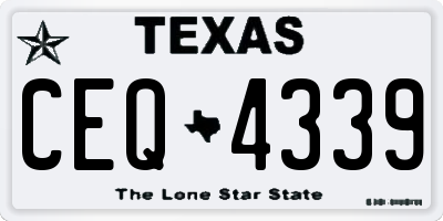 TX license plate CEQ4339