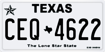 TX license plate CEQ4622