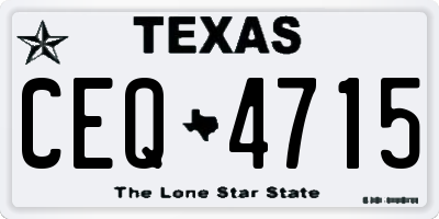 TX license plate CEQ4715