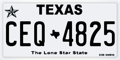 TX license plate CEQ4825