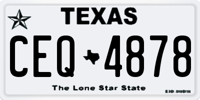TX license plate CEQ4878