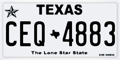 TX license plate CEQ4883