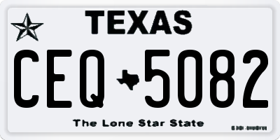 TX license plate CEQ5082