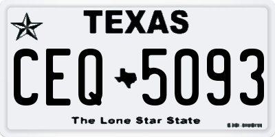 TX license plate CEQ5093