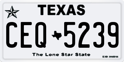 TX license plate CEQ5239