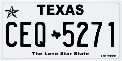 TX license plate CEQ5271