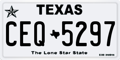 TX license plate CEQ5297