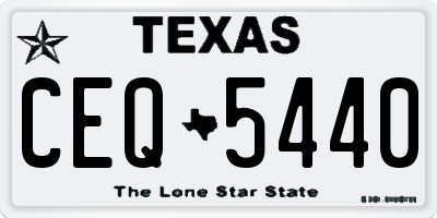 TX license plate CEQ5440