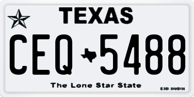 TX license plate CEQ5488