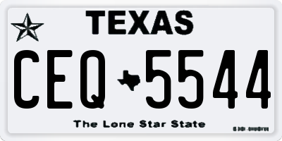TX license plate CEQ5544