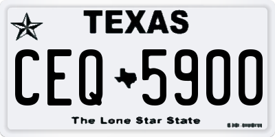 TX license plate CEQ5900