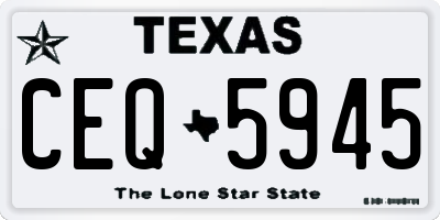 TX license plate CEQ5945