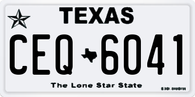 TX license plate CEQ6041