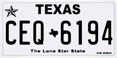 TX license plate CEQ6194