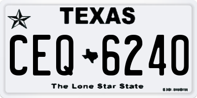 TX license plate CEQ6240