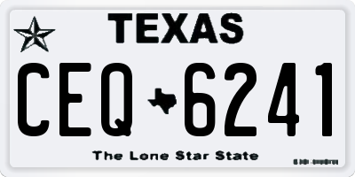 TX license plate CEQ6241