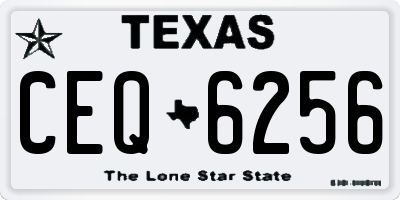 TX license plate CEQ6256