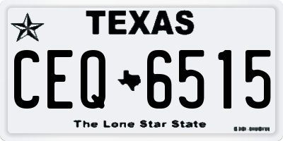 TX license plate CEQ6515