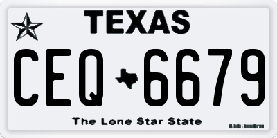 TX license plate CEQ6679