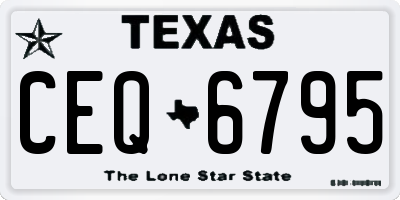 TX license plate CEQ6795