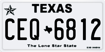 TX license plate CEQ6812