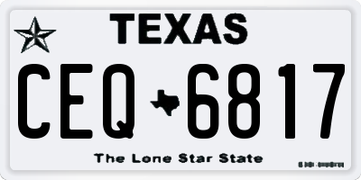 TX license plate CEQ6817