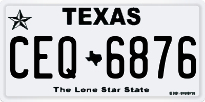 TX license plate CEQ6876