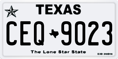 TX license plate CEQ9023