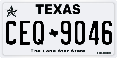 TX license plate CEQ9046