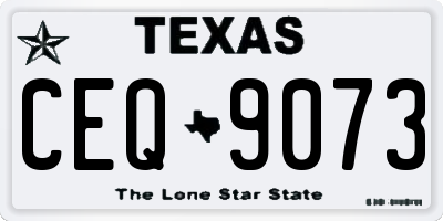 TX license plate CEQ9073