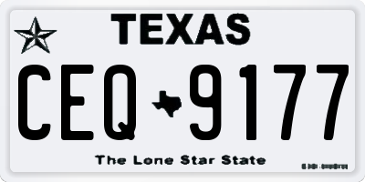 TX license plate CEQ9177